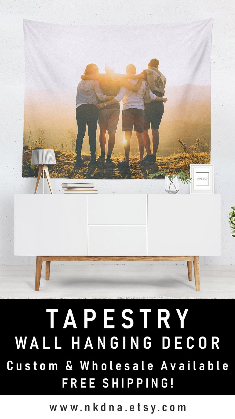Custom Tapestry Wall Hanging Personalized Printed Photo Etsy