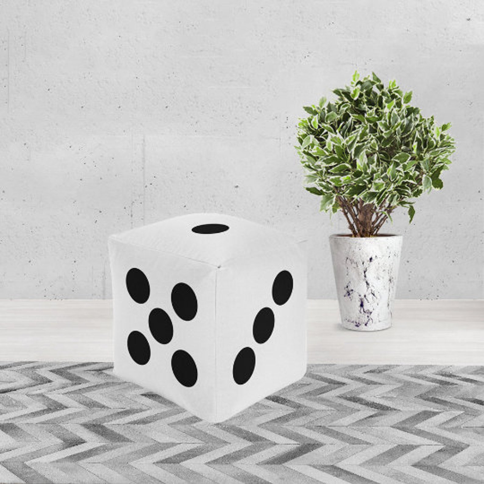 Huge Dice Cube Ottoman Gaming Pouf Home Decor Unique Furniture Etsy