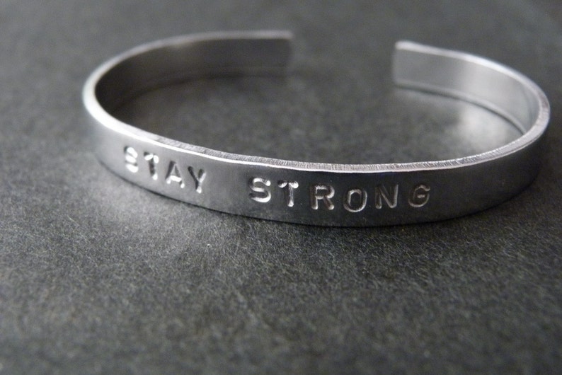 encouragement gift CLEARANCE SALE Stay strong bracelet be brave jewelry