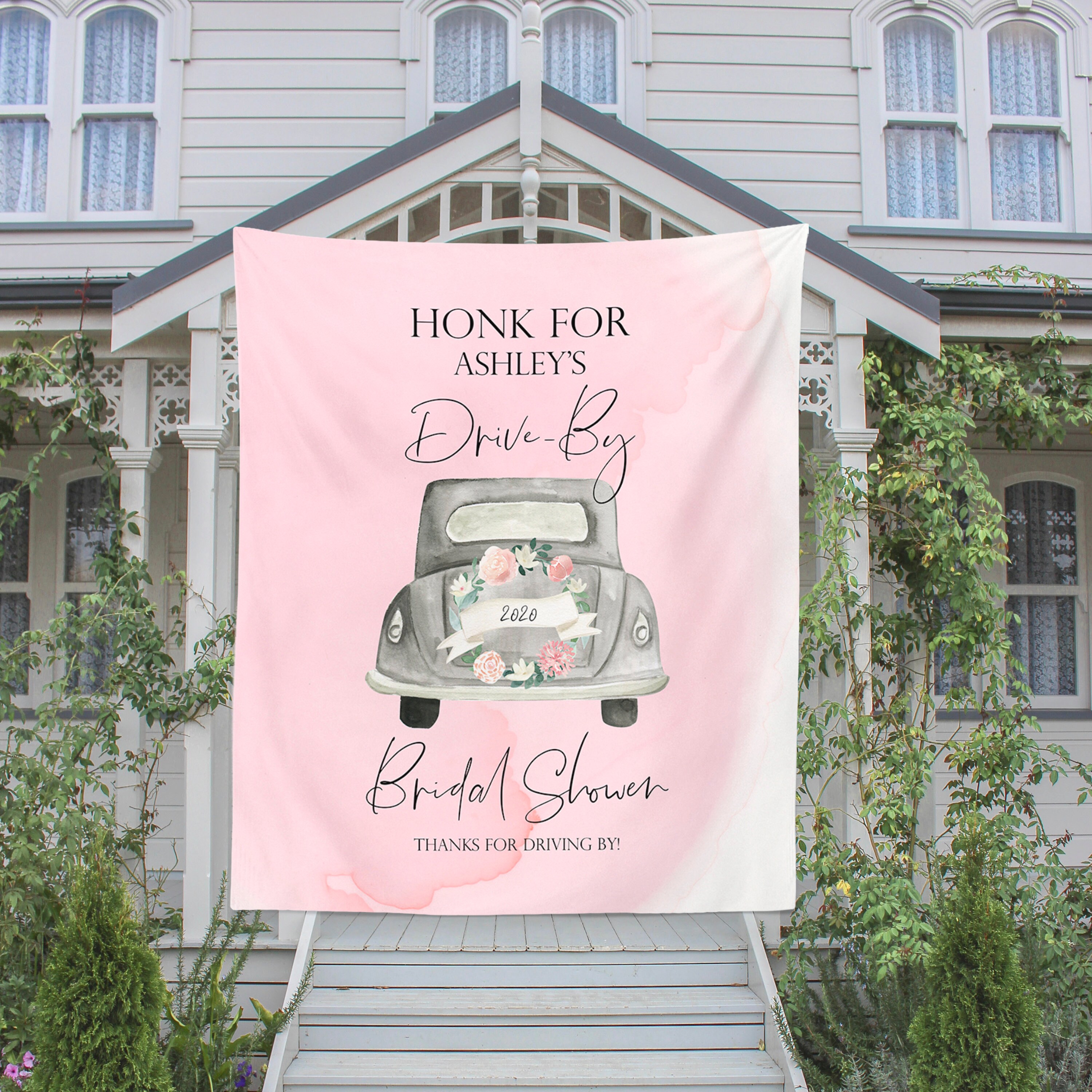 Drive By Bridal Shower Sign Large Personalized Garage Banner Etsy