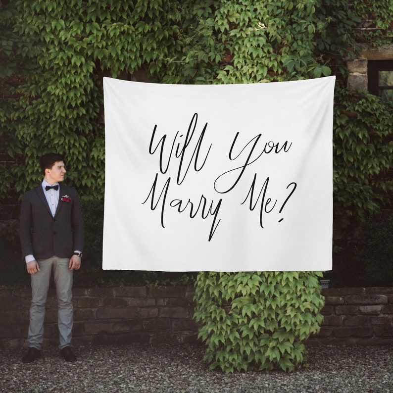 Will You Marry Me Banner Proposal Idea Large Sign Etsy Canada