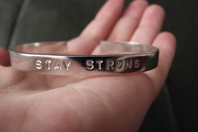 encouragement gift CLEARANCE SALE Stay strong bracelet be brave jewelry