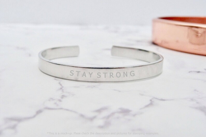 encouragement gift CLEARANCE SALE Stay strong bracelet be brave jewelry
