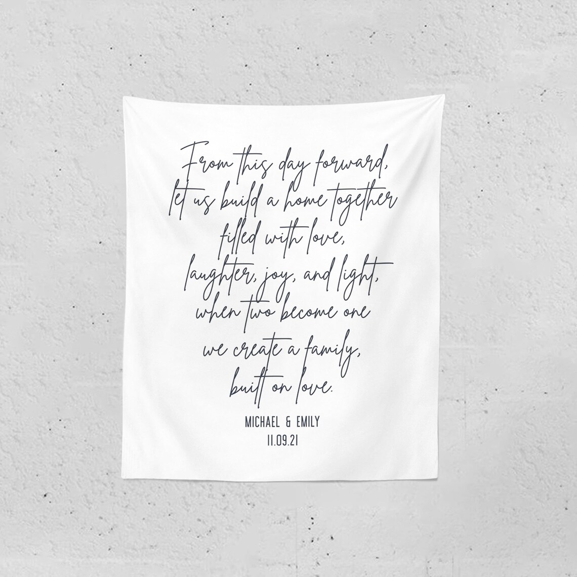 Personalized Wedding Vows Backdrop Marriage Ceremony - Etsy