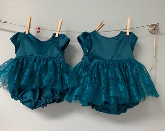 teal baby dress