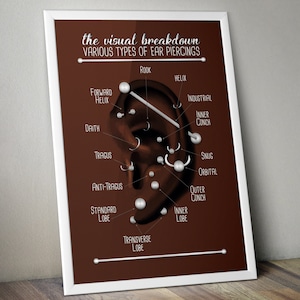 Öronpiercingdiagram, Mörk hud, Poster