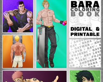Bara Coloring Book for Yaoi, Fujoshi, BL/Shounen Ai and Gaymer Fans