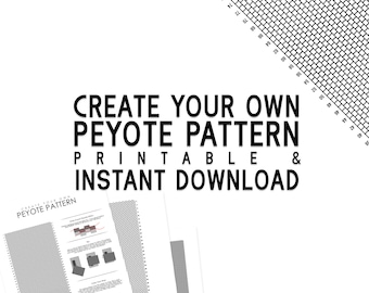 Create Your Own Peyote Cuff Bracelet Pattern 11/0 Miyuki Delica Seed Beads, Blank Peyote for Standard 8 1/2&quot; x 11&quot; (A4) and 11&quot; x 17&quot; (A3)