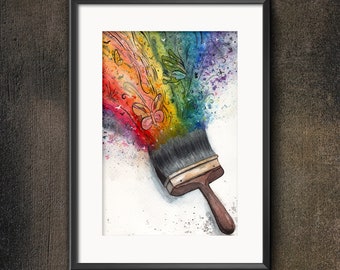 Imagination, High Quality Watercolor Art Print | Hand-Painted and Illustrated with Handmade Watercolor Paints and Sold By Original Artist