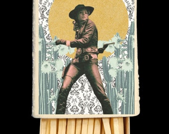 Ceramic Matchbox Sleeve. Graphic Design Featuring: "Fab Femmes"