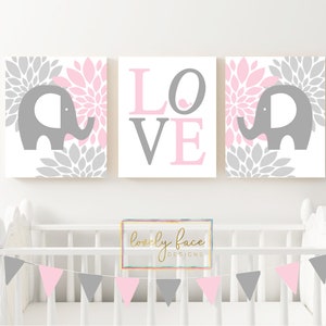 pink and gray nursery decor