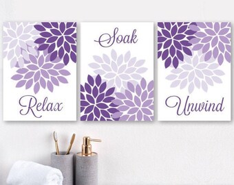 Purple Bathroom Etsy