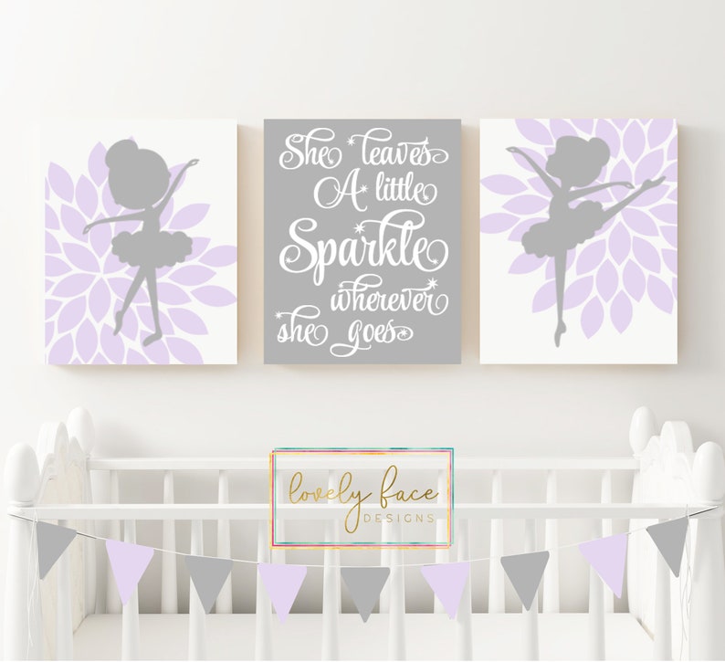 Ballerina Nursery Wall Art Prints or Canvas Ballerina Nursery Etsy