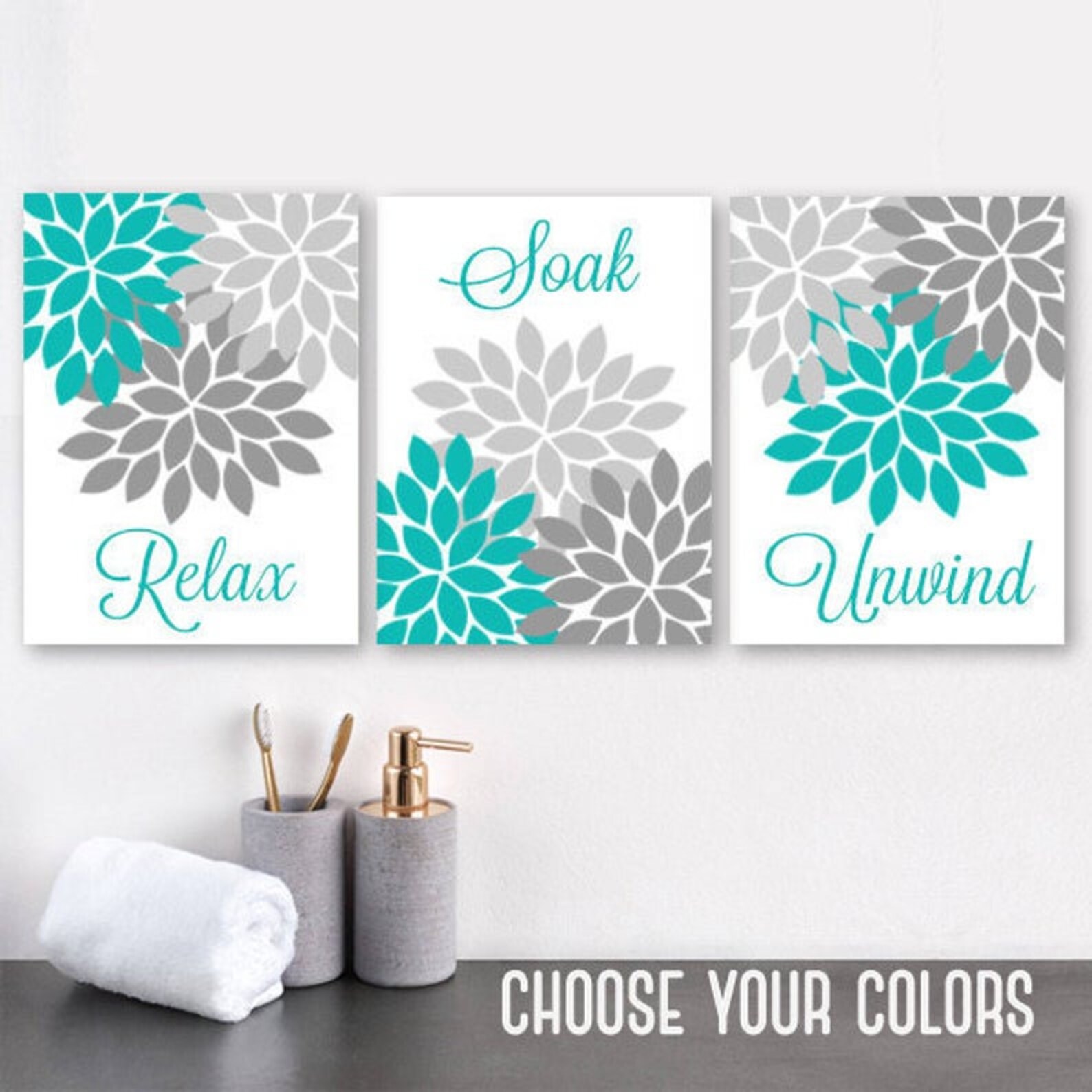 Bathroom Decor Navy Blue Beige Bathroom Wall Art Prints or Etsy Australia