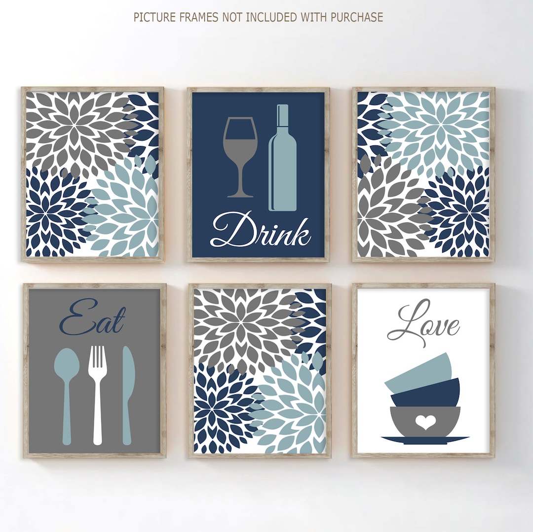 Eat Drink Love Kitchen Wall Art Eat Drink Love Prints or Etsy