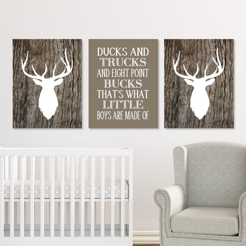 DEER Nursery Decor Deer Wall Art Deer Antler Decor Canvas Etsy