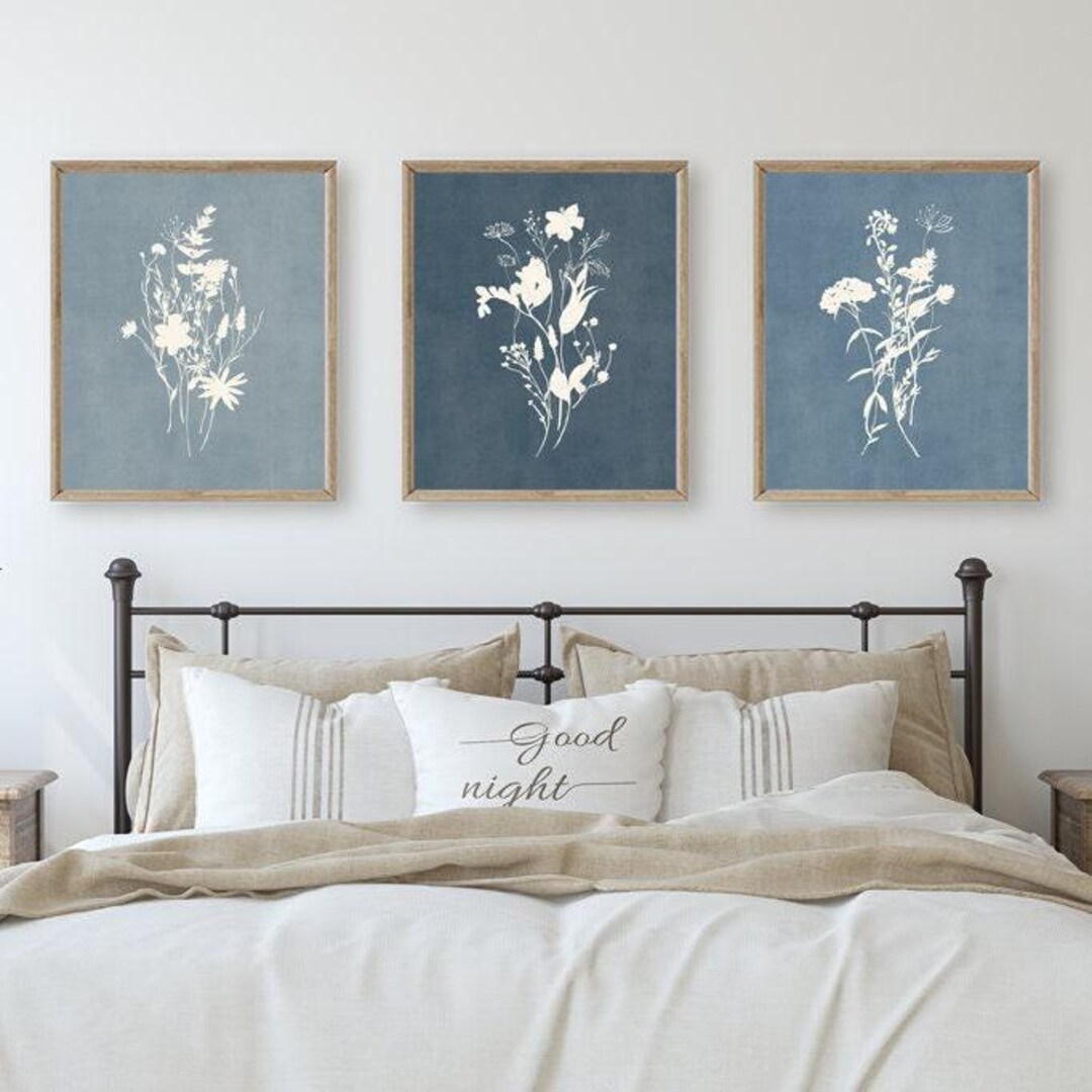 Living Room Art, Wildflower Prints or Canvas, Wildflower Living Room ...