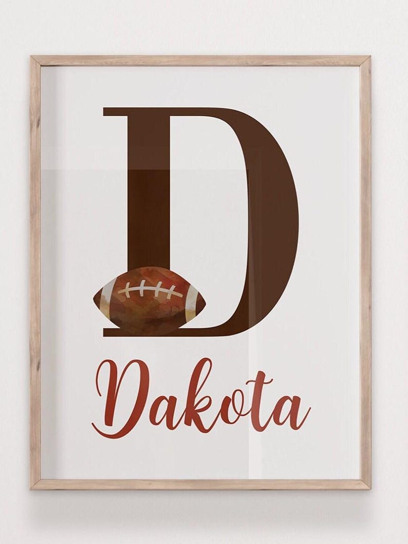 Football Nursery Decor, Vintage Football Print For Boys Football Bedroom Decor, Football Nursery Theme, Sports Prints or Canvas, Set of 3 image 4