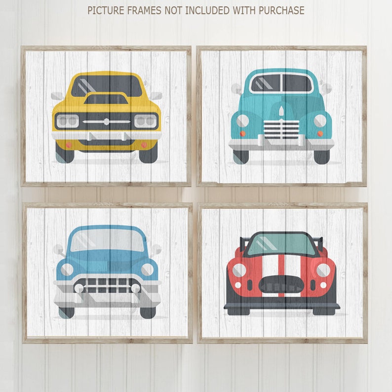 Classic Cars Wall Art Baby Boy Nursery Art Retro Cars Etsy