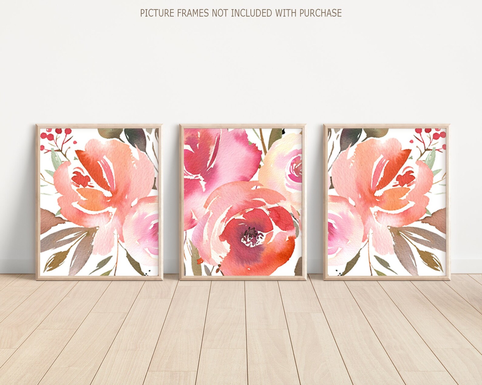 Coral Flower Wall Art Bedroom Wall Decor Art Prints or - Etsy