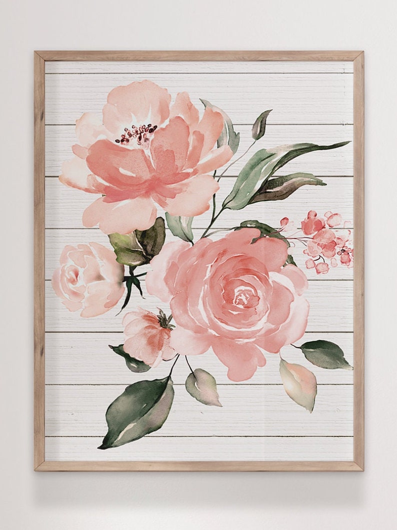 Floral Watercolor Nursery Wall Art Baby Girls Nursery Above - Etsy