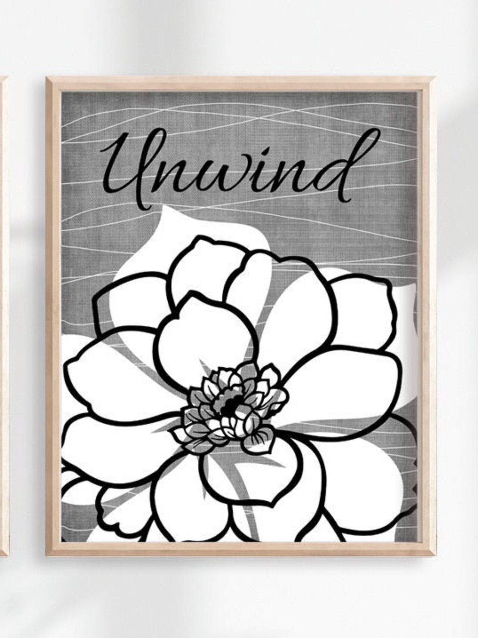 Gray Bathroom Wall Art Prints or Canvas Relax Soak Unwind Etsy