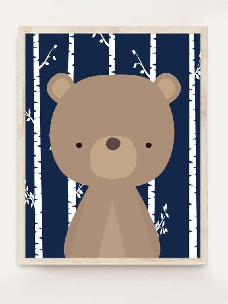 Boy Nursery Art Woodland Nursery Art Woodland Animals Etsy