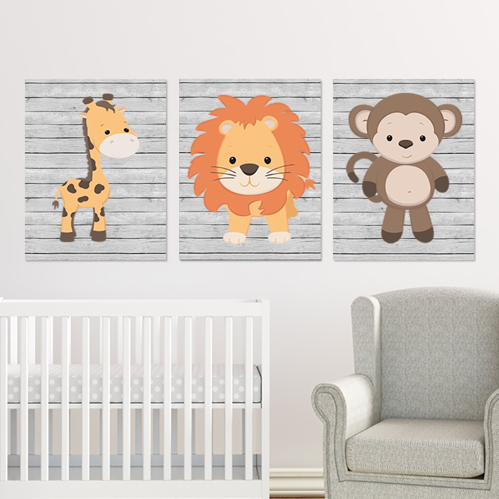 Safari Nursery Wall Art Boy Safari Nursery Decor Safari Etsy