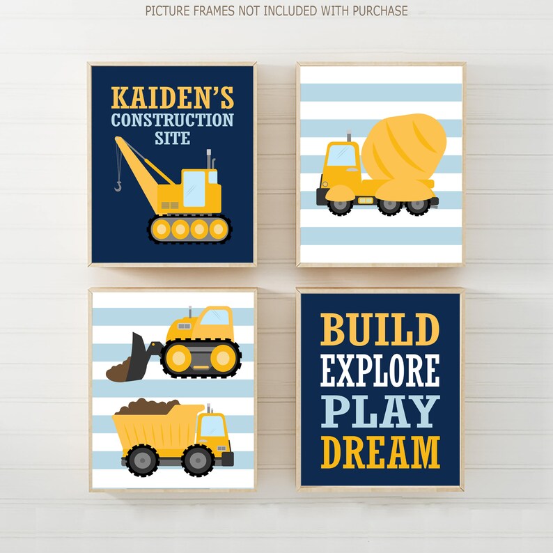 CONSTRUCTION Wall Art Construction Decor Prints or Canvas Etsy