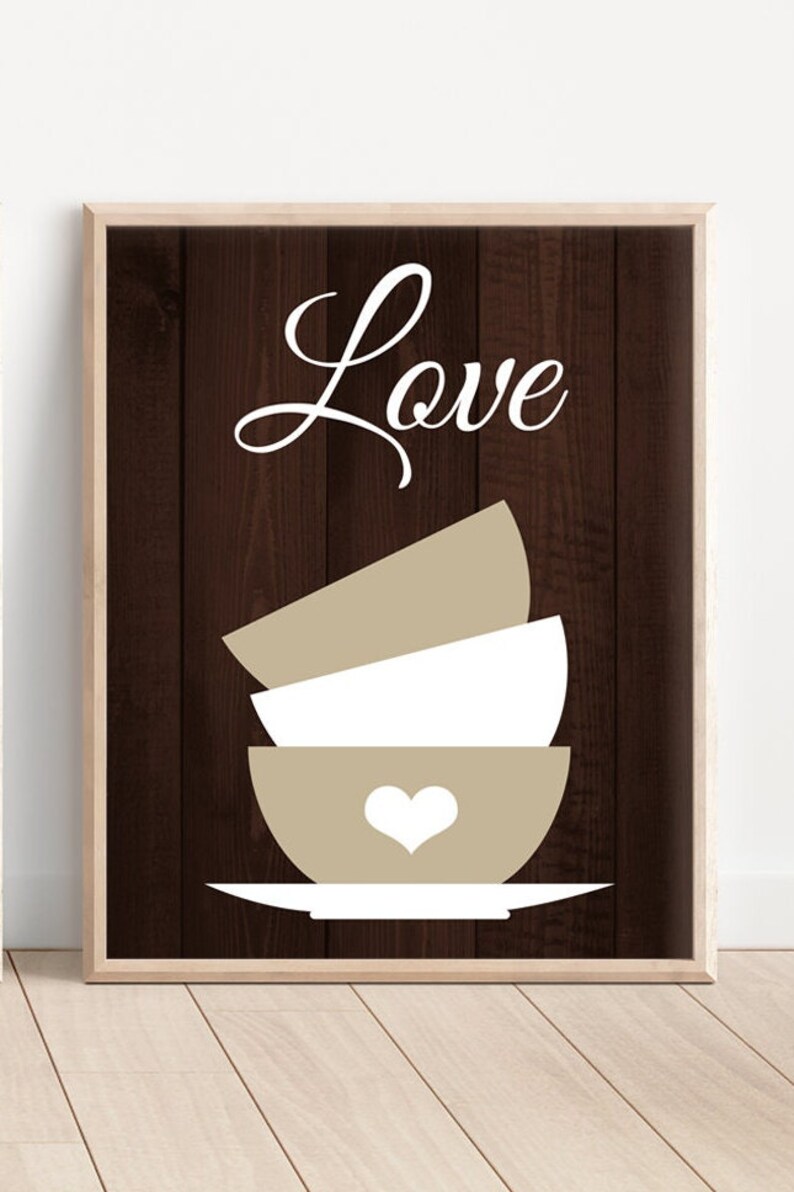 Eat Drink Love Kitchen Wall Art Eat Drink Love Prints or Etsy Australia