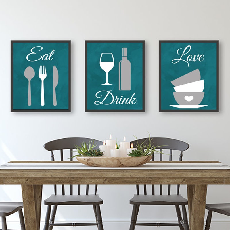 Teal Kitchen Etsy