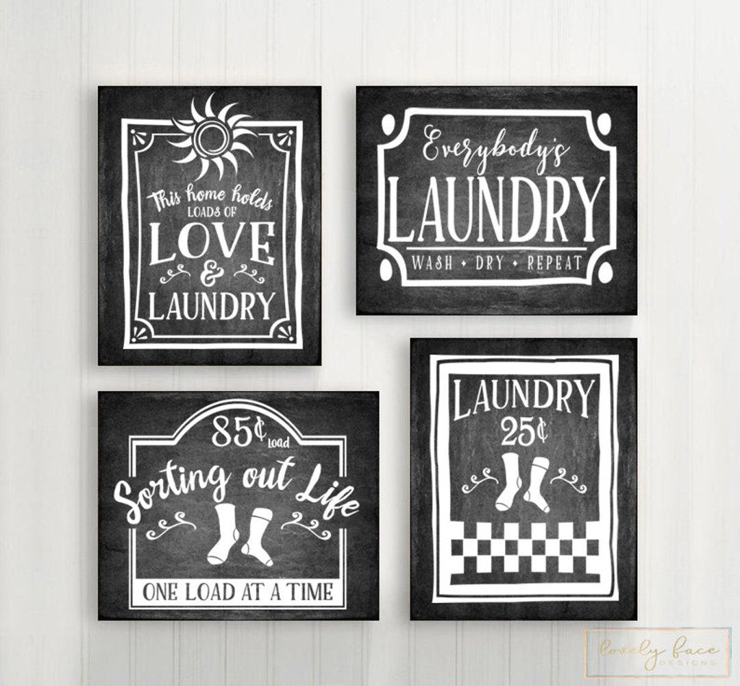 Laundry Room Decor, Farmhouse Laundry Room Sign, Laundry Room Prints or