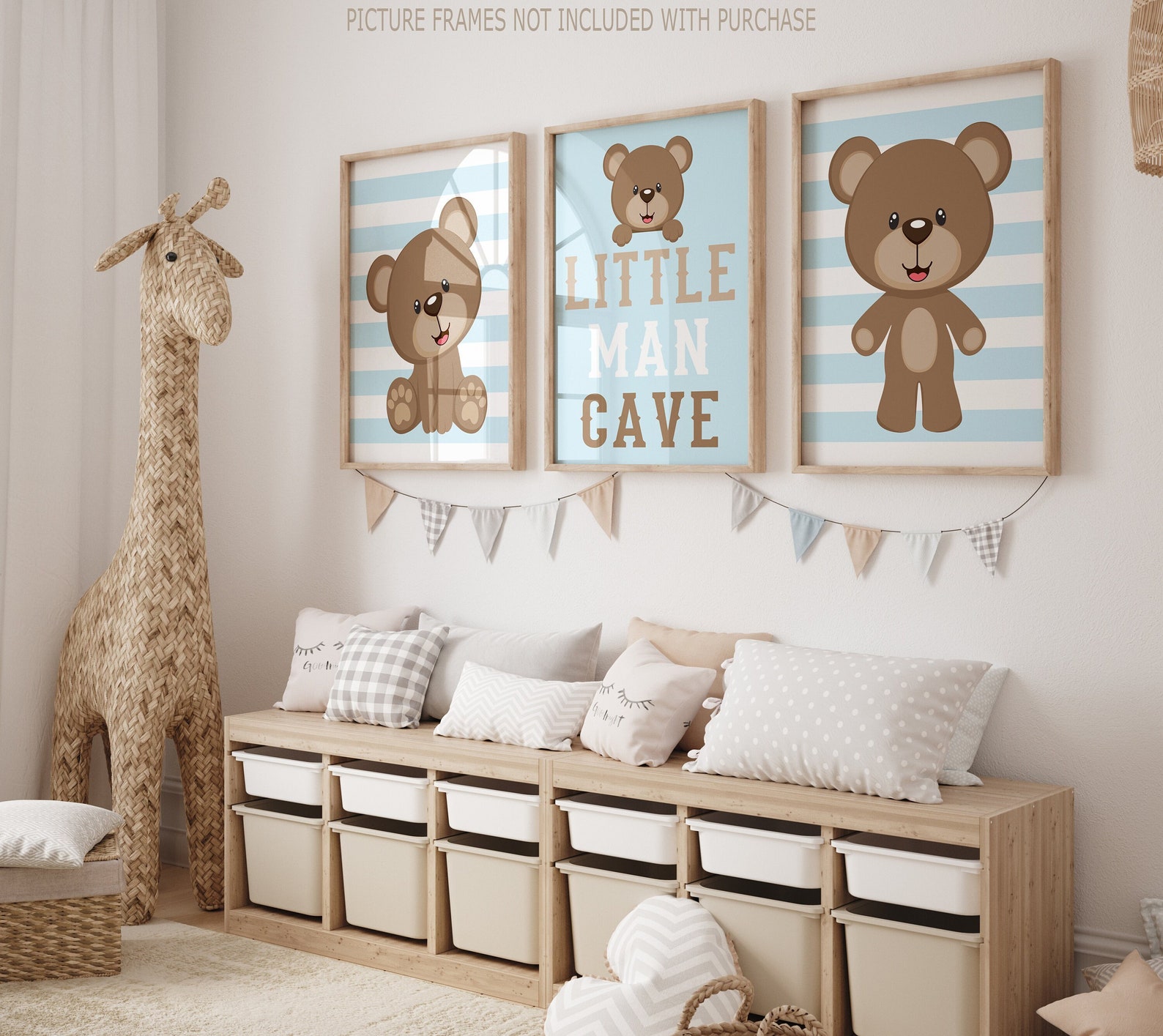 Teddy Bear Nursery Decor Baby Boy Teddy Bear Prints or Etsy