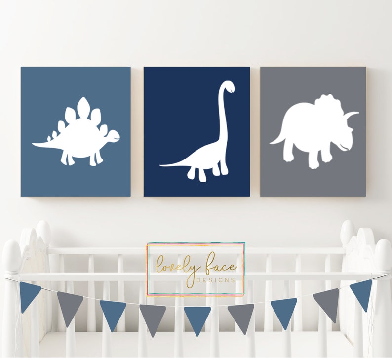 DINOSAUR Wall Art Boy DINOSAUR Nursery Baby Boy Nursery Wall | Etsy
