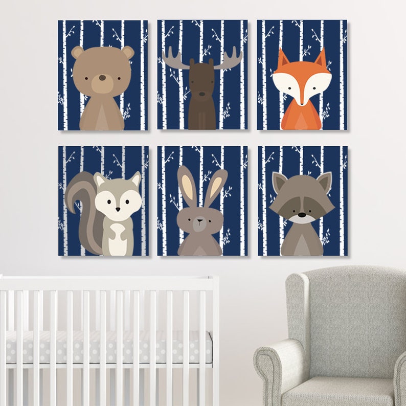 WOODLAND Nursery Art Woodland Nursery Decor Woodland Prints Etsy Canada