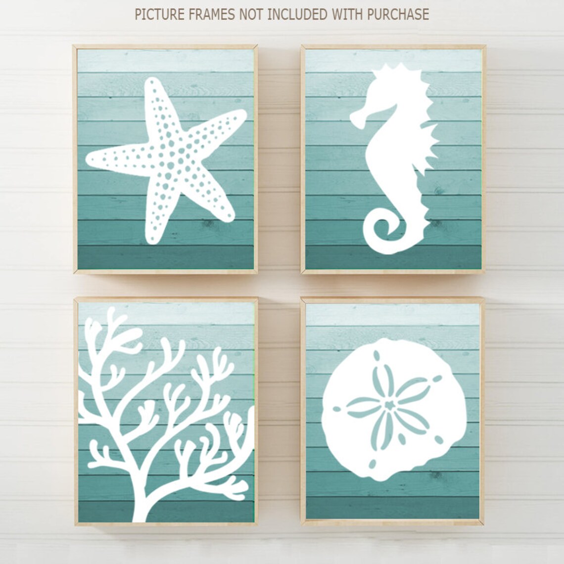 Beach Bathroom Wall Art Ombre Beach Prints or Canvas Nautical Etsy