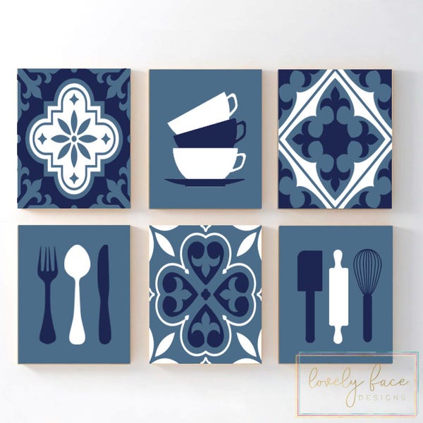 Navy Blue Kitchen Decor - Etsy
