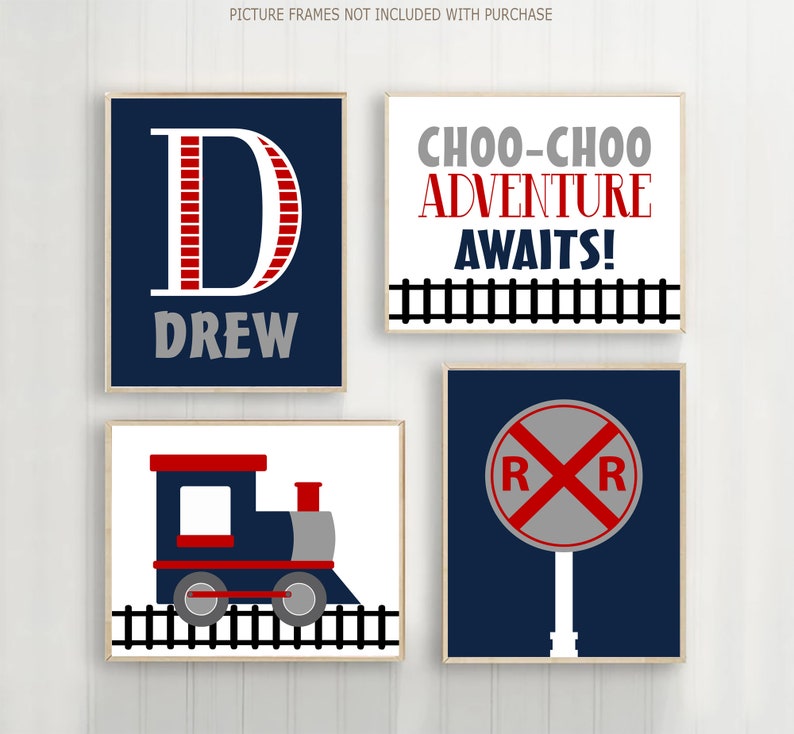Train Wall Art Train Decor Baby Boy Nursery Decor Train Etsy