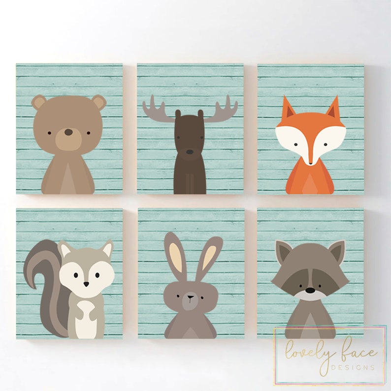 Woodland Nursery Decor Boy Nursery Decor Woodland Animals Etsy