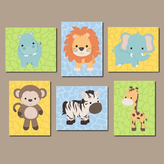etsy safari nursery prints