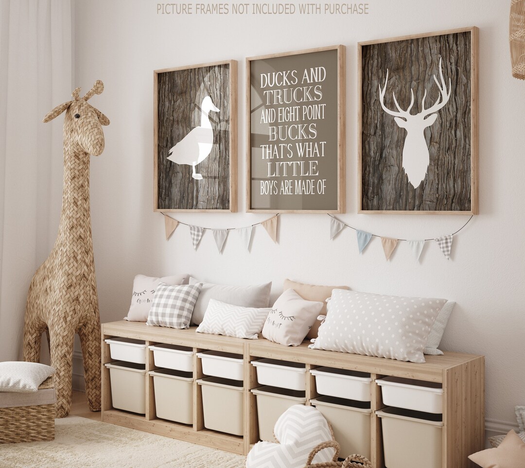 Rustic Nursery Wall Art Prints or Canvas Duck Nursery Art Etsy