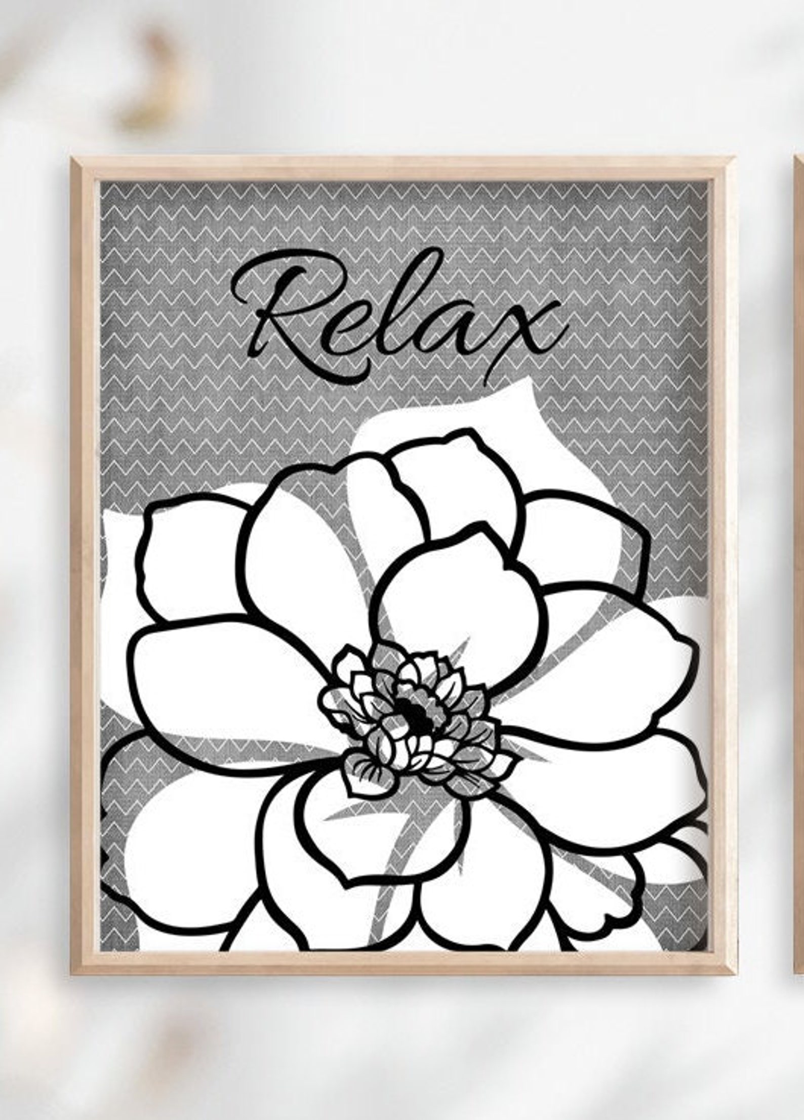 Gray Bathroom Wall Art Prints or Canvas Relax Soak Unwind Etsy