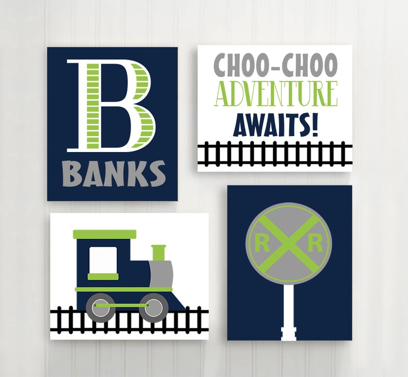 Train Wall Art Train Decor Baby Boy Nursery Decor Train Etsy