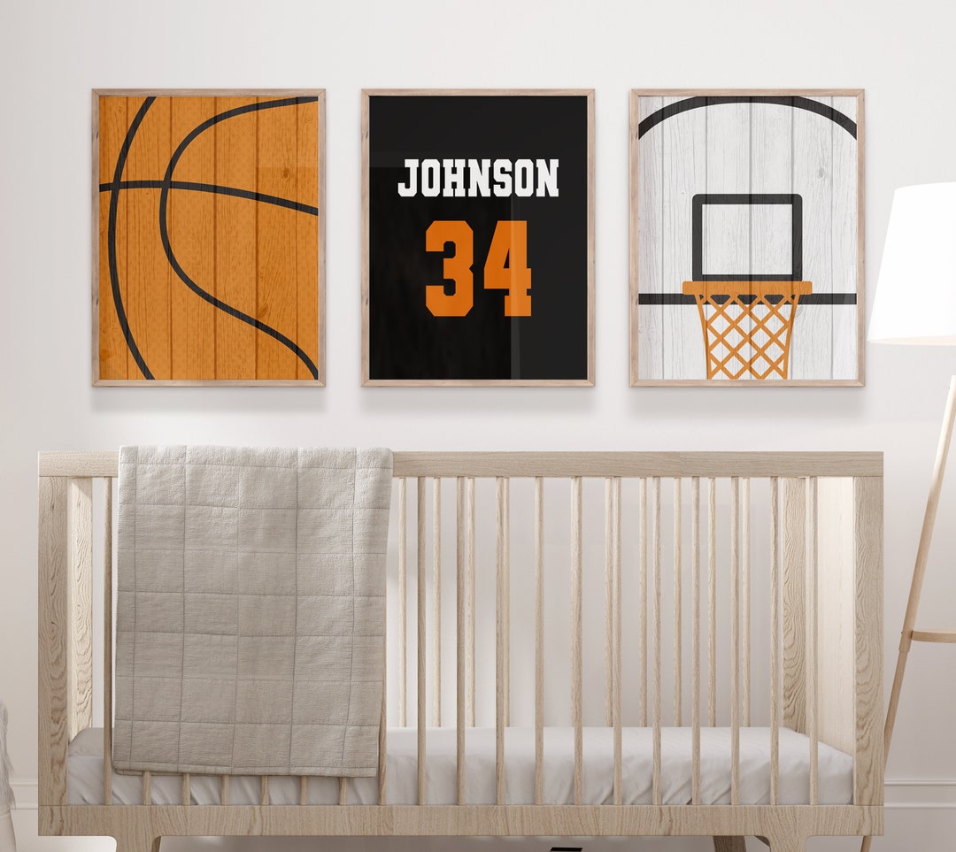 Basketball Nursery Prints Basketball Prints Boy Nursery Wall Etsy