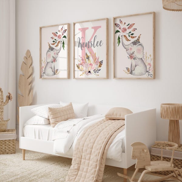 Elephant Nursery Art - Etsy