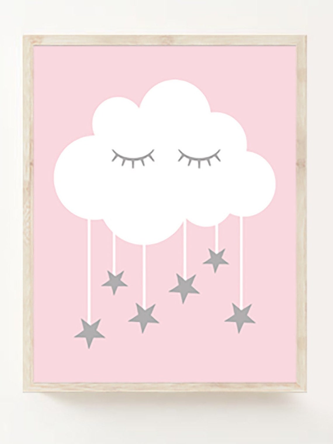 Cloud Nursery Wall Art Moon Cloud Stars Nursery Decor Prints - Etsy
