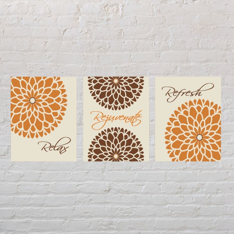 BATHROOM DECOR Bathroom Wall Decor Prints or Canvas Flower - Etsy