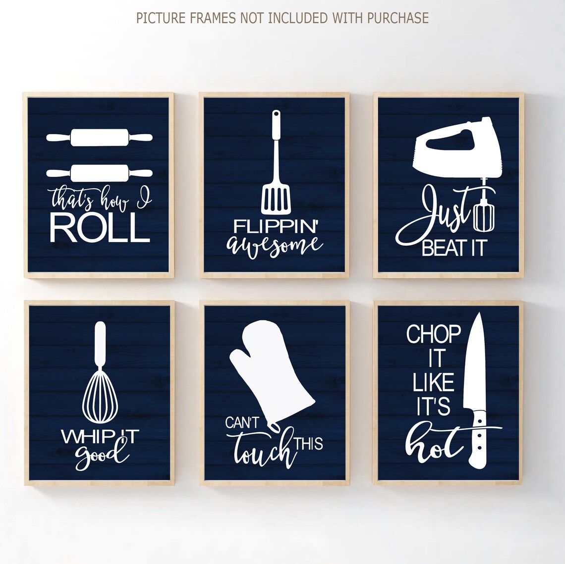 Kitchen Quote Wall Art Funny Utensil Wall Decor Prints or - Etsy