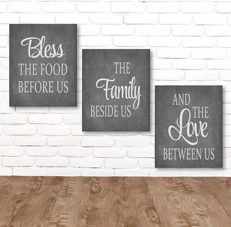 Kitchen Wall Art Prints or Canvas Kitchen Quote Decor Bless | Etsy