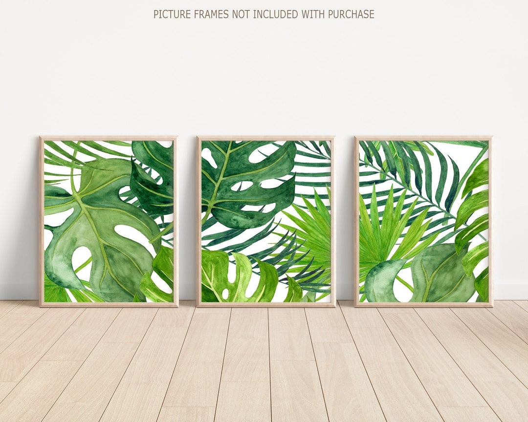 Banana Leaf Wall Art Tropical Art Prints Tropical Bedroom Etsy